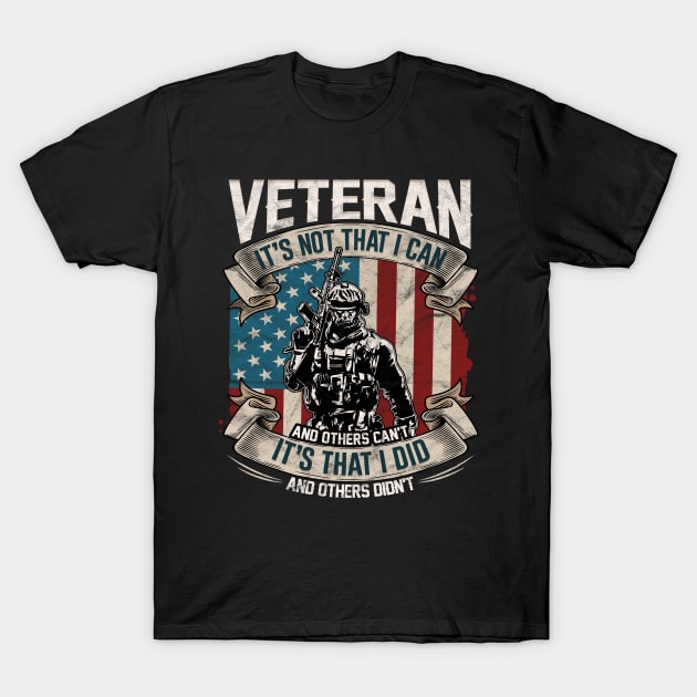 Veteran its not that I can T-Shirt by aneisha